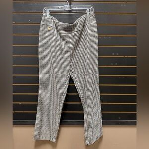 Lisette L Montreal Black White Stretch Pull On Pants Size 14 Style 5701